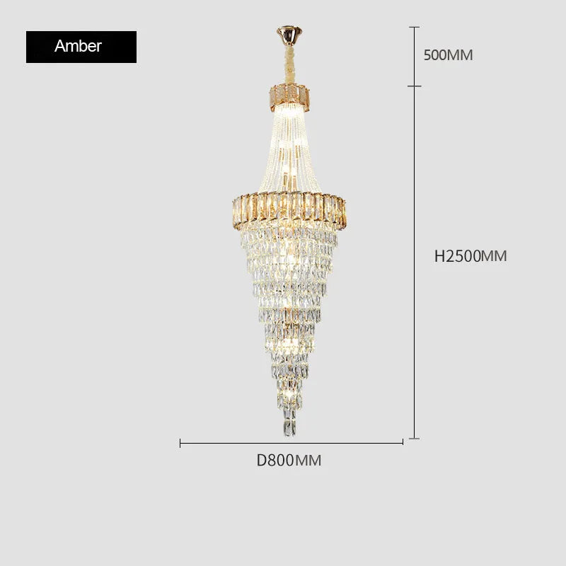 lustre contemporain en cristal pour décoration intérieure élégante
