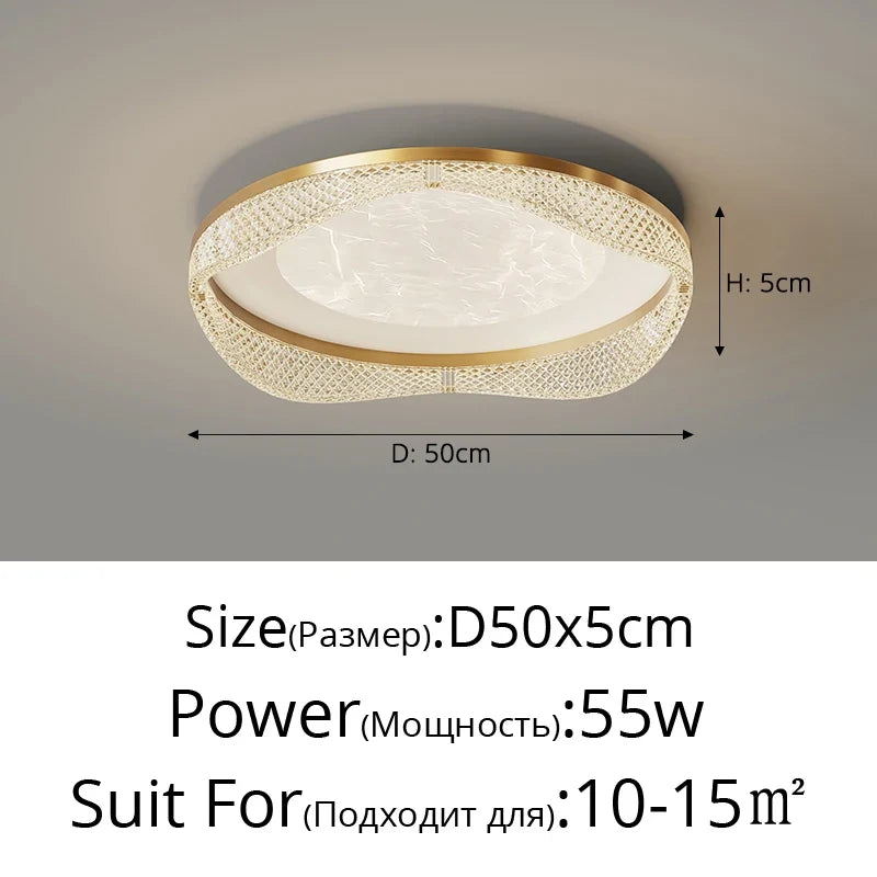 plafonnier moderne en laiton design créatif minimaliste pour intérieur