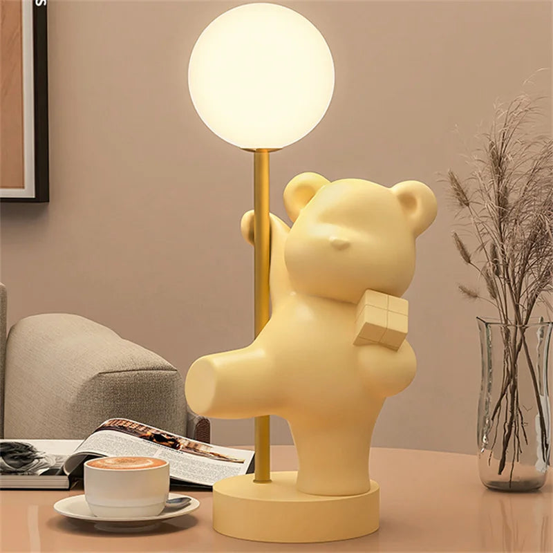 Lampe de Table en forme de lapin rose nordique