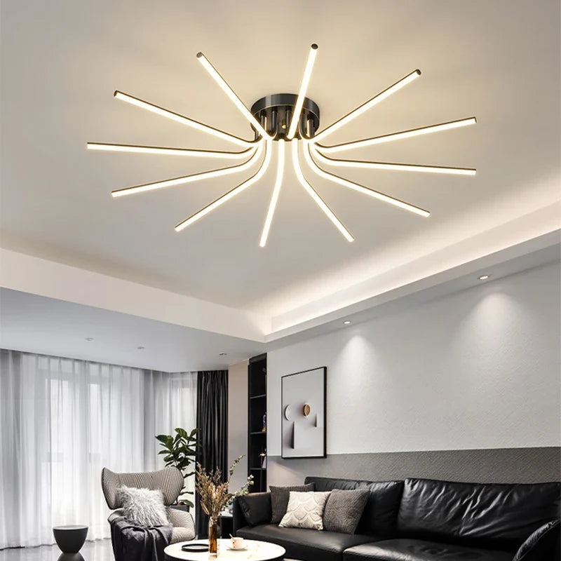 Plafonnier LED en cuivre au design moderne