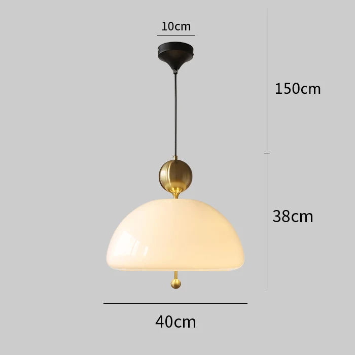suspension bauhaus en verre blanc style médiéval pour intérieur élégant