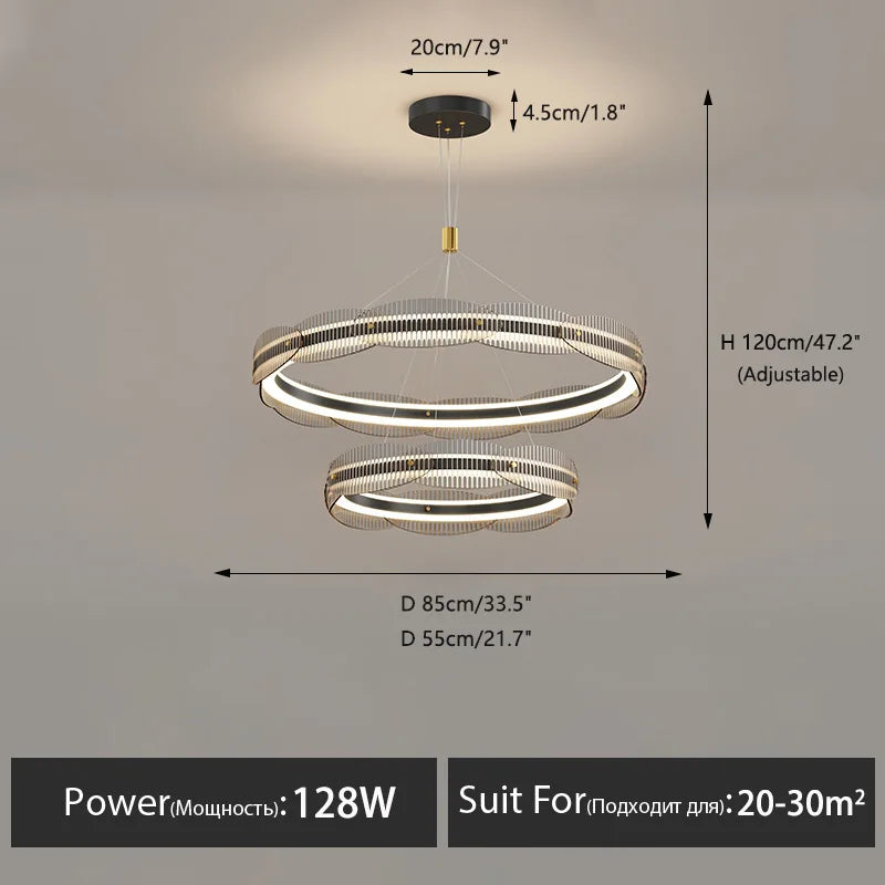 lustre moderne design pour salon et restaurant suspension