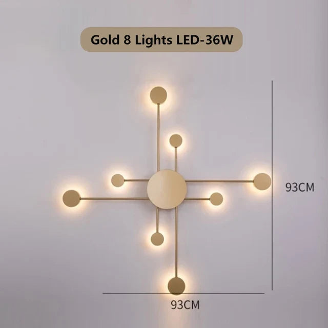 Modern Nordic Black Wall Lamp  AC110V AC220V Bedroom Bedside Wall Sconce Light Art Decoration Fixtures Living Room Wall Lights
