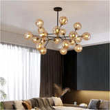 lustre suspendu design en verre pour décoration intérieure
