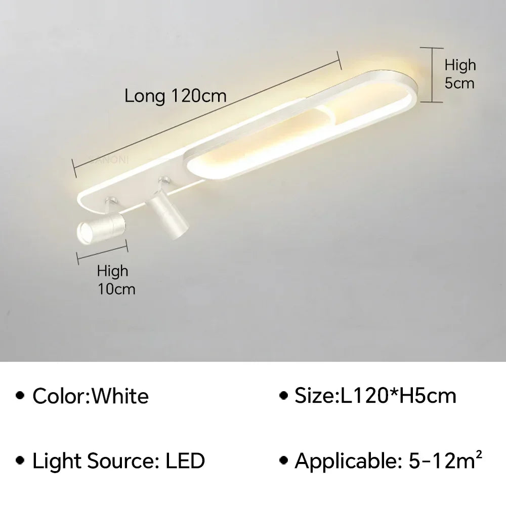 plafonnier moderne à leds avec projecteur pour décoration maison