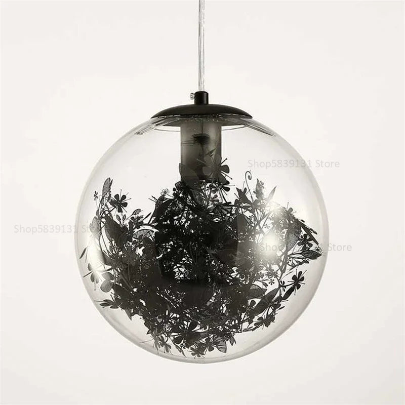 suspension nordique en verre pour décoration lumineuse
