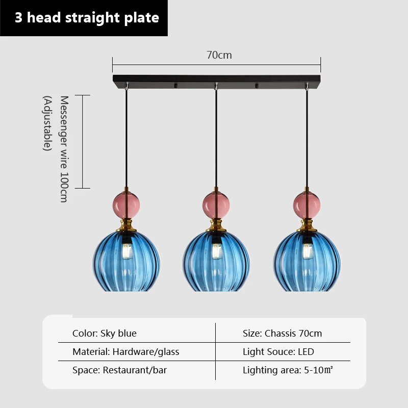 suspension bonbon verre luminaire déco maison