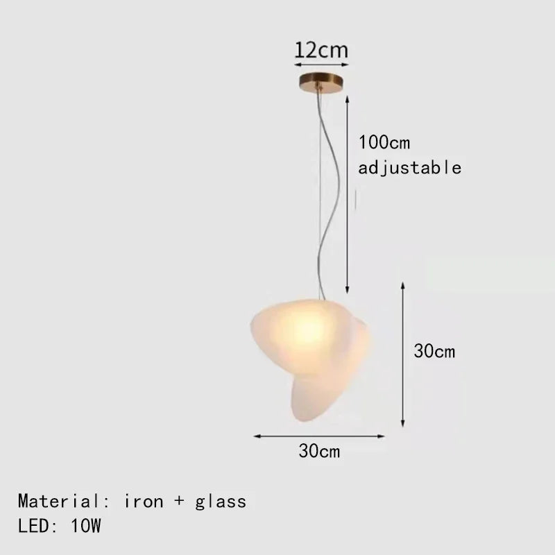 lustre nordique moderne en verre led pour décoration d'hôtel