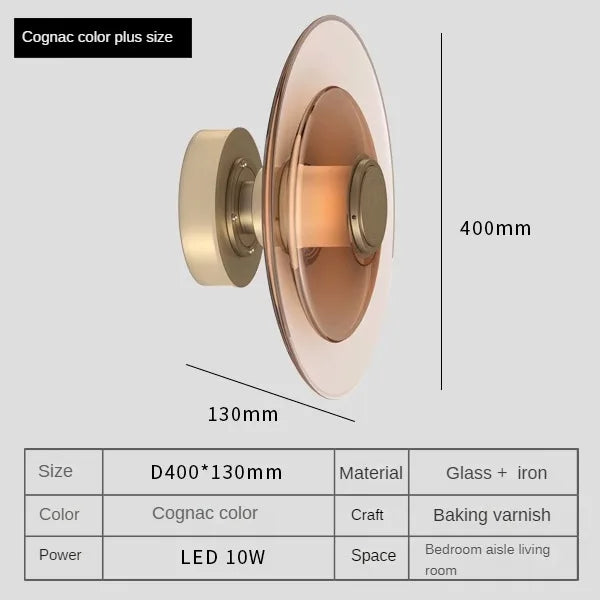 applique murale led en verre design créatif minimaliste pour intérieur