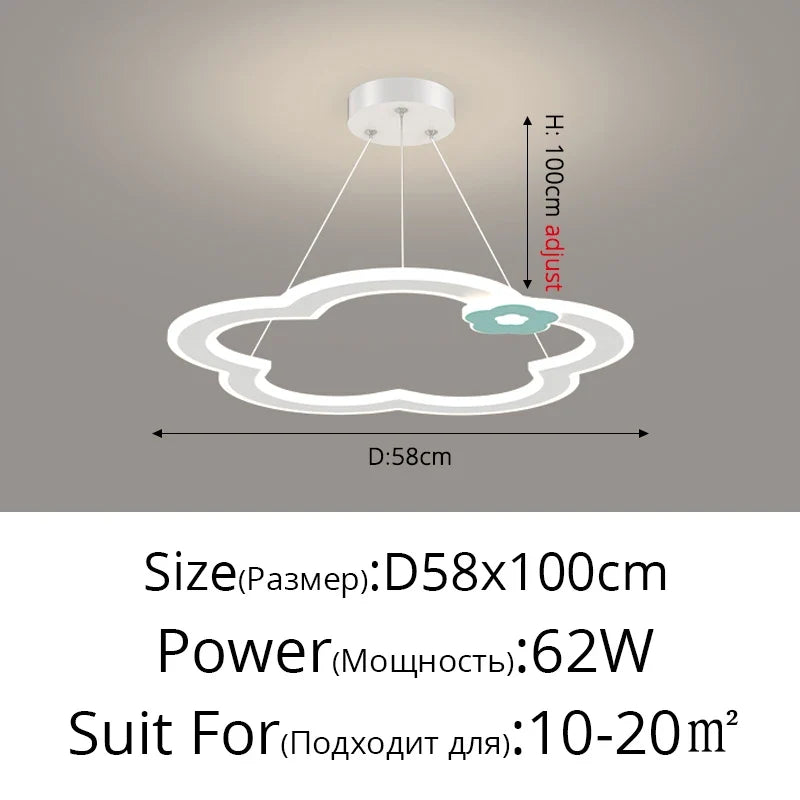 plafonnier led suspendu planète intelligente design minimaliste protection yeux enfant