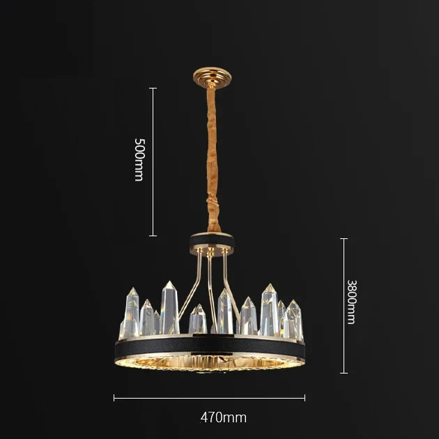 suspension en cristal transparent pour une décoration moderne