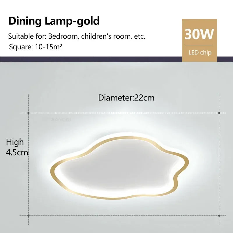 Plafonnier moderne à LEDs pour salon salle à manger chambre d'enfants balcon nuages créatifs