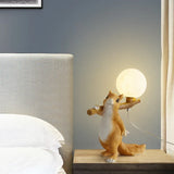 Nordique créatif LED dessin animé Animal écureuil lampe de Table chambre lampe de chevet bureau chambre d'enfants lampes décoratives