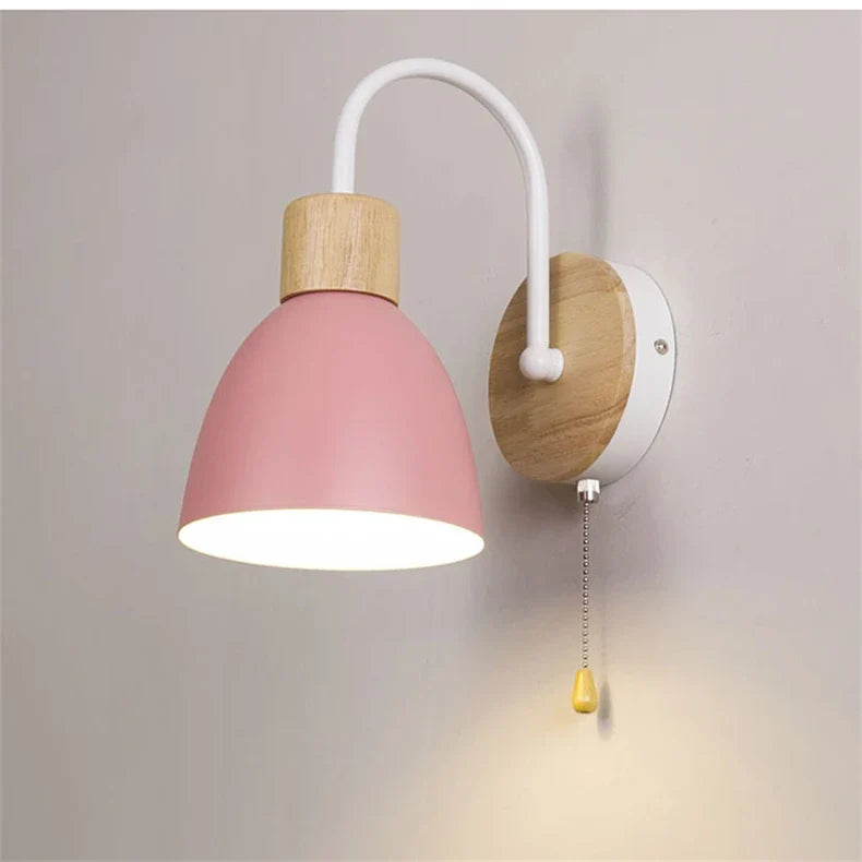 applique nordique moderne macaron avec interrupteur led décoration maison
