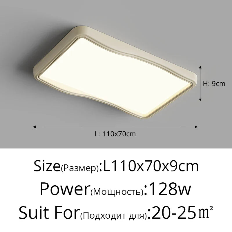 plafonnier rectangulaire en bois protection yeux spectre complet décoratif