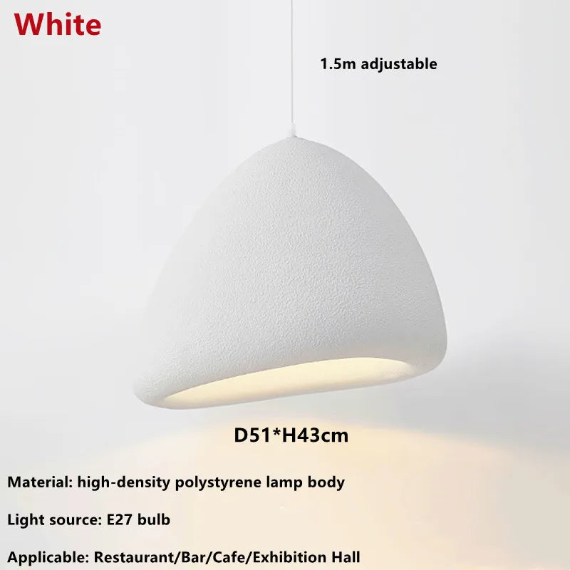 suspension à led style japonais wabi sabi moderne pour décoration intérieure