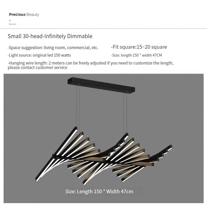 suspension nordique à leds pour décoration moderne intérieure