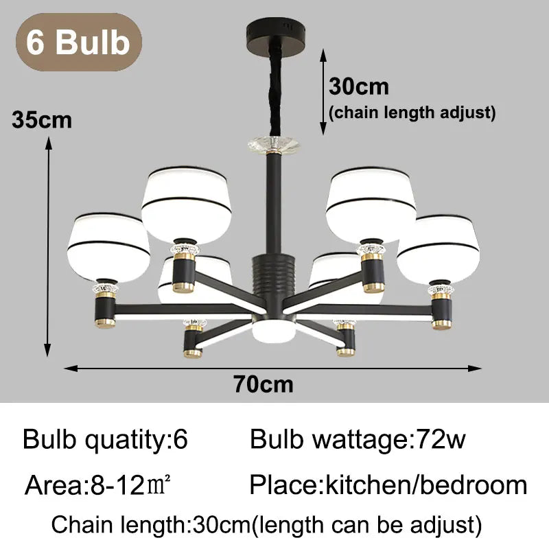 lustre moderne led design nordique pour intérieur élégant