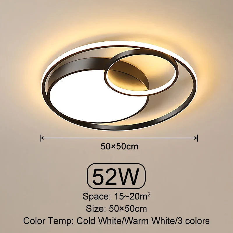 Plafond moderne à LEDs lumière salon chambre salle à manger plafonnier éclairage intérieur Dimmable décoratif maison lampes lumineuses