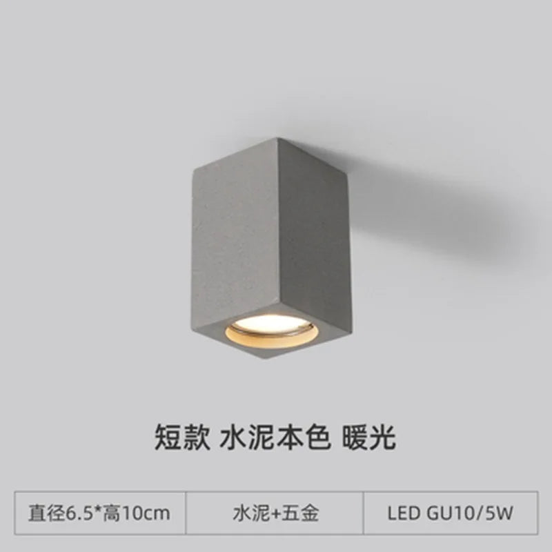 plafonnier terrazzo led en ciment style industriel pour intérieur moderne