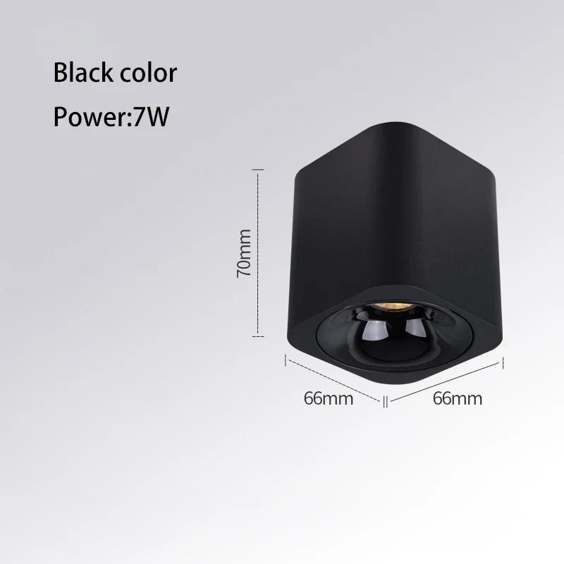 mini projecteur led anti-éblouissement monté en surface pour intérieur