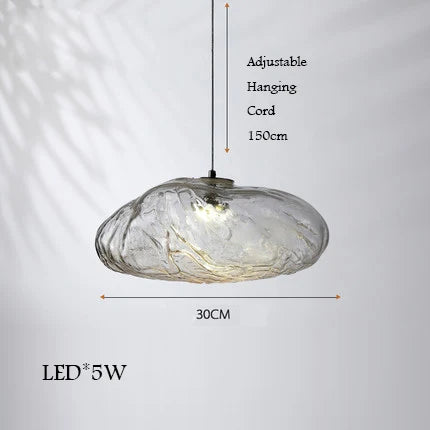 lustre en verre design créatif nuage luminaire décoratif intérieur