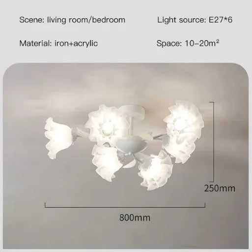 lustre moderne en forme de fleur pour décoration intérieure élégante