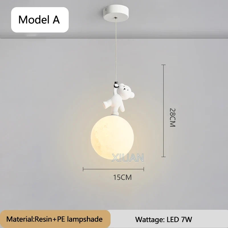lampe en résine design ours pour chambre d'enfant décorative