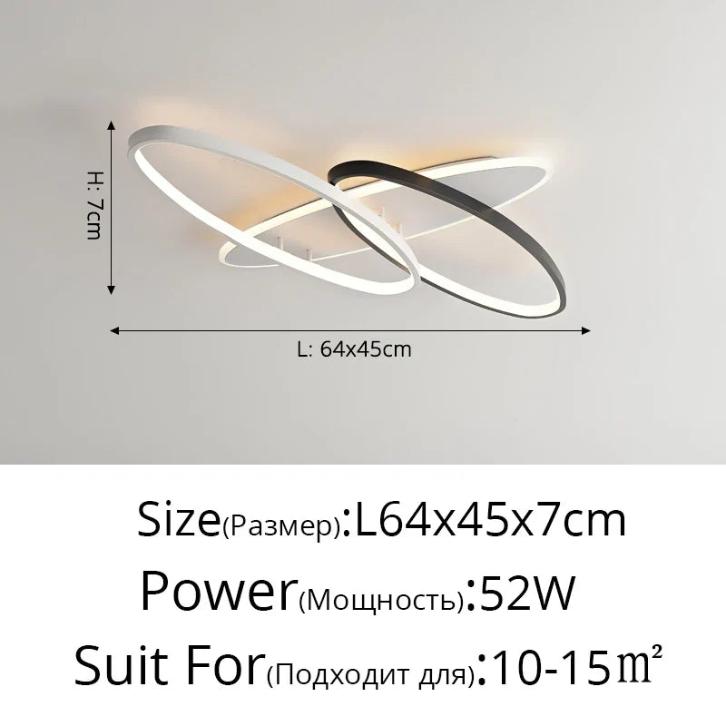 lustre créatif noir et blanc pour décoration intérieure