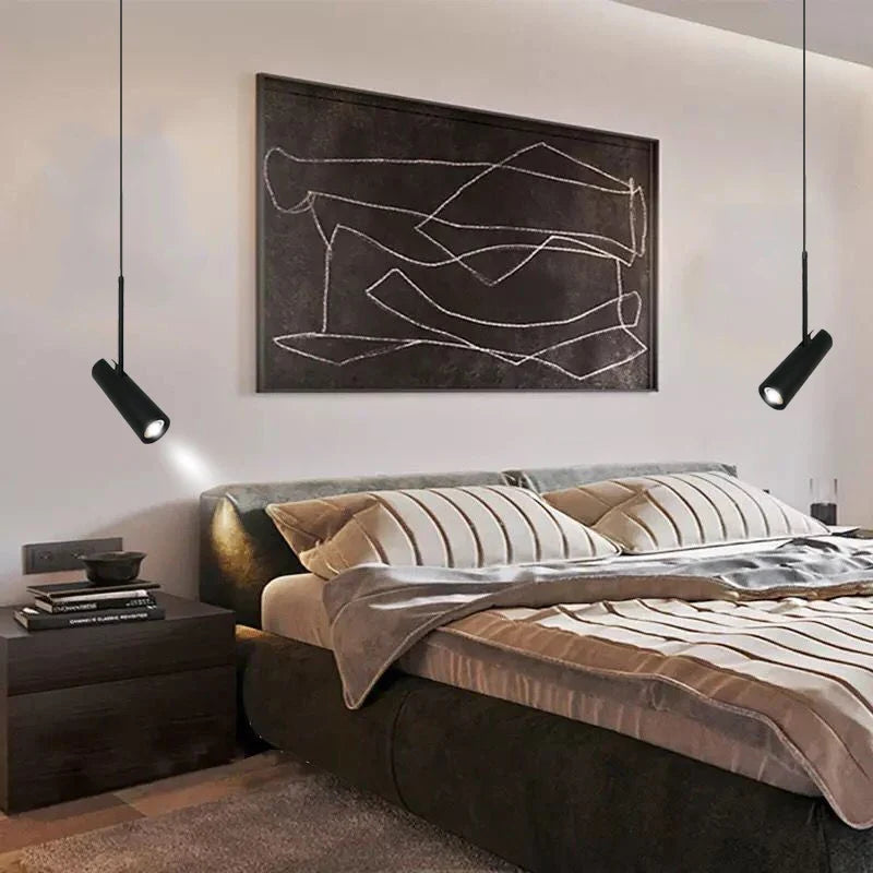 Nordique moderne LED suspension lampe salle à manger décor Restaurant Bar café chambre étude noir suspension lumières abat-jour réglable