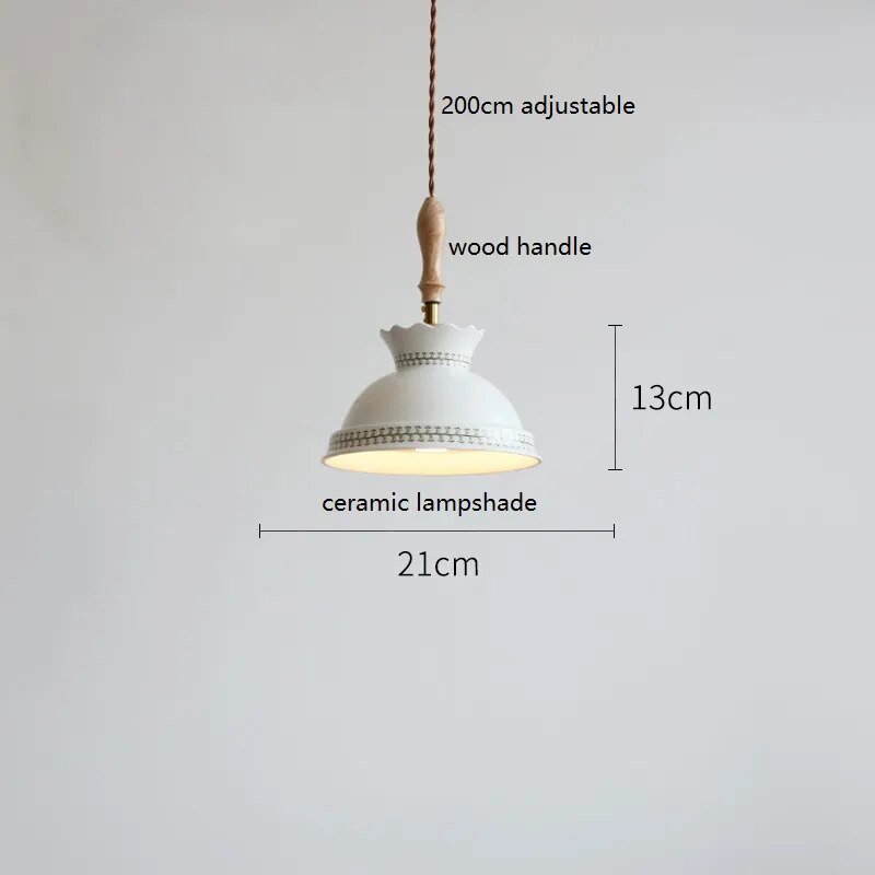 Suspension design led papillon céramique et bois