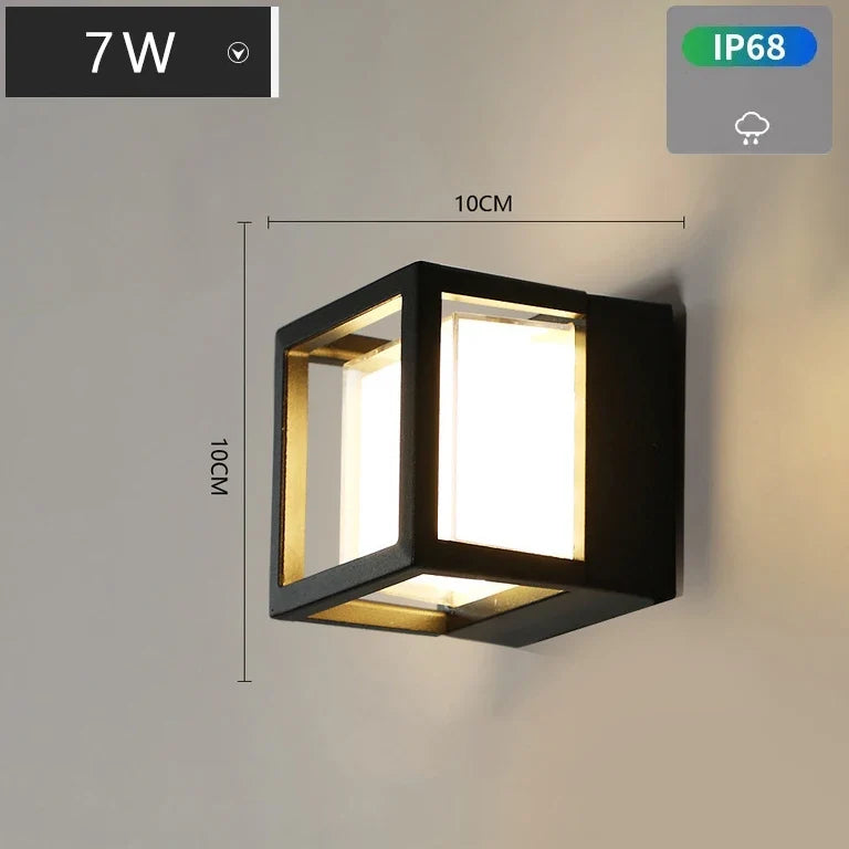 Applique murale LED lampe extérieure étanche en aluminium extérieur applique murale Rgb Tuya Smart Wifi réglable applique murale porche jardin Villa éclairage