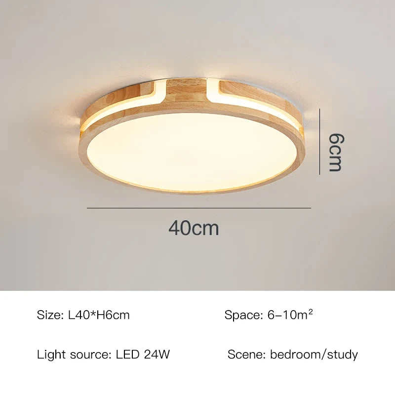 plafonnier led en bois design moderne intelligent et élégant