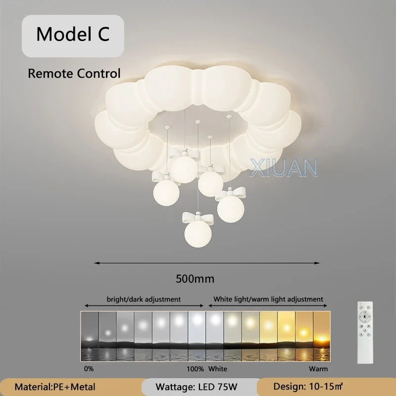 lustre suspendu créatif à bulles led pour enfants maternelle