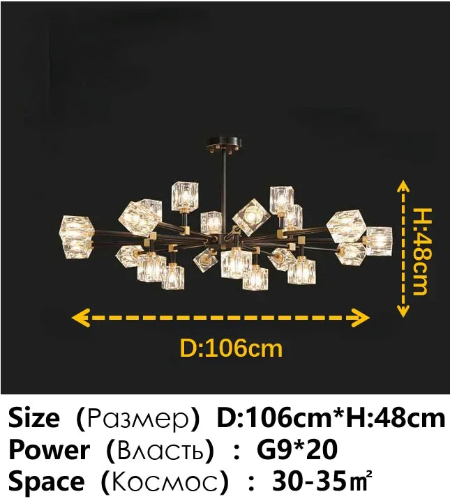 Modern Ceiling Crystal Chandelier Table, Restaurant, Kitchen Bar LED Chandelier Minimalist Home Decoration Light Luxury Crystal