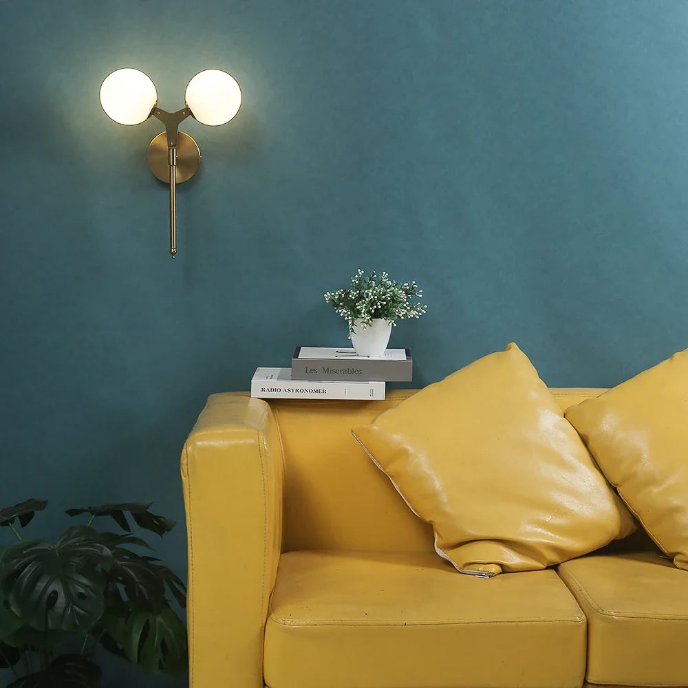 applique murale nordique double tête éclairage design moderne