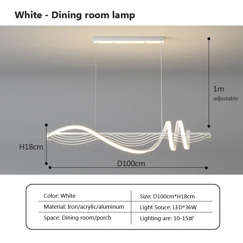 suspension LED design moderne pour restaurant