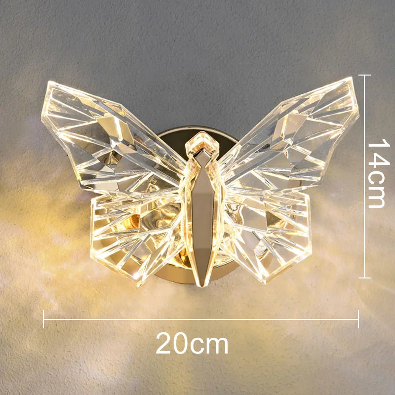 Applique murale LED papillon nordique