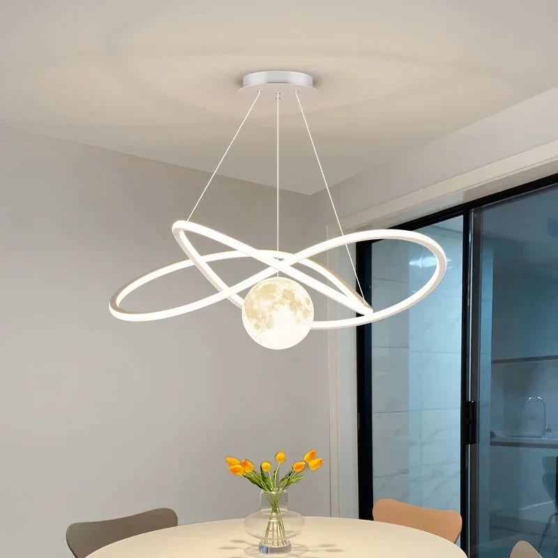 Lustre led arrondi pour décoration intérieure