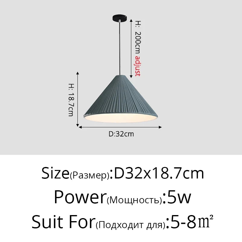 lustre led moderne en forme de chapeau pour éclairage intérieur