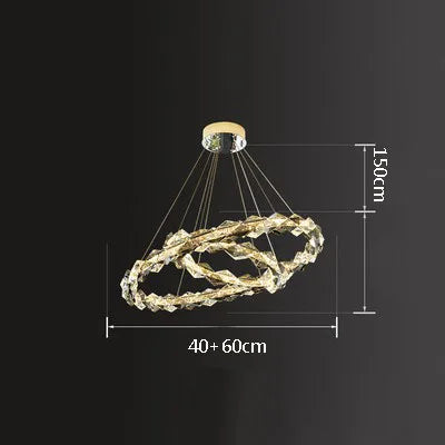 lustre moderne en cristal pour ambiance élégante et minimaliste