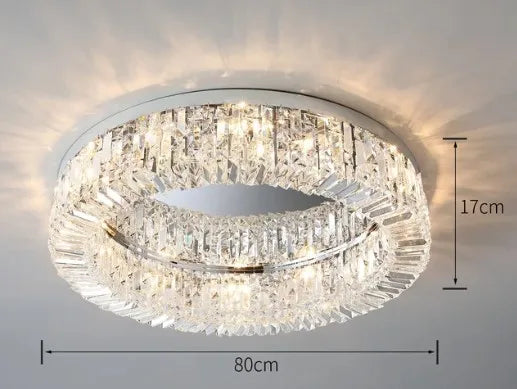 lustre en cristal moderne doré argenté à led pour décoration intérieure