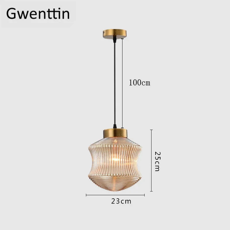 suspension en verre teinté pour décoration intérieure moderne