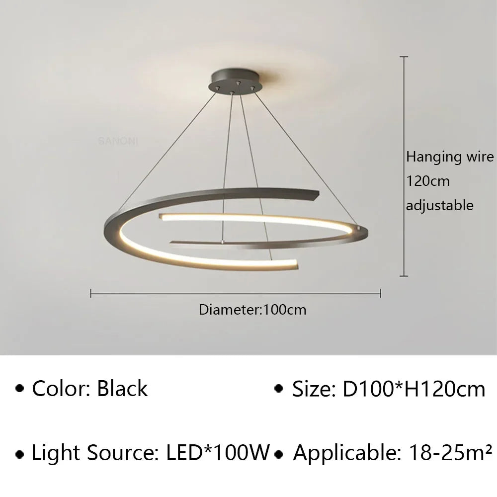 suspension à led moderne pour décoration intérieure élégante