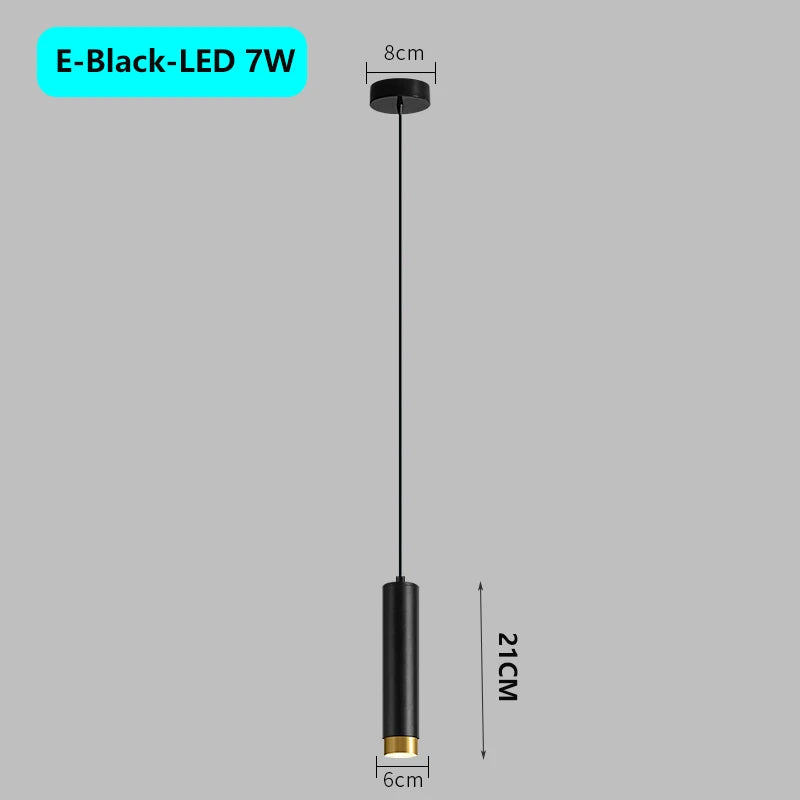 suspension moderne à tube long en led pour décoration intérieure luxe
