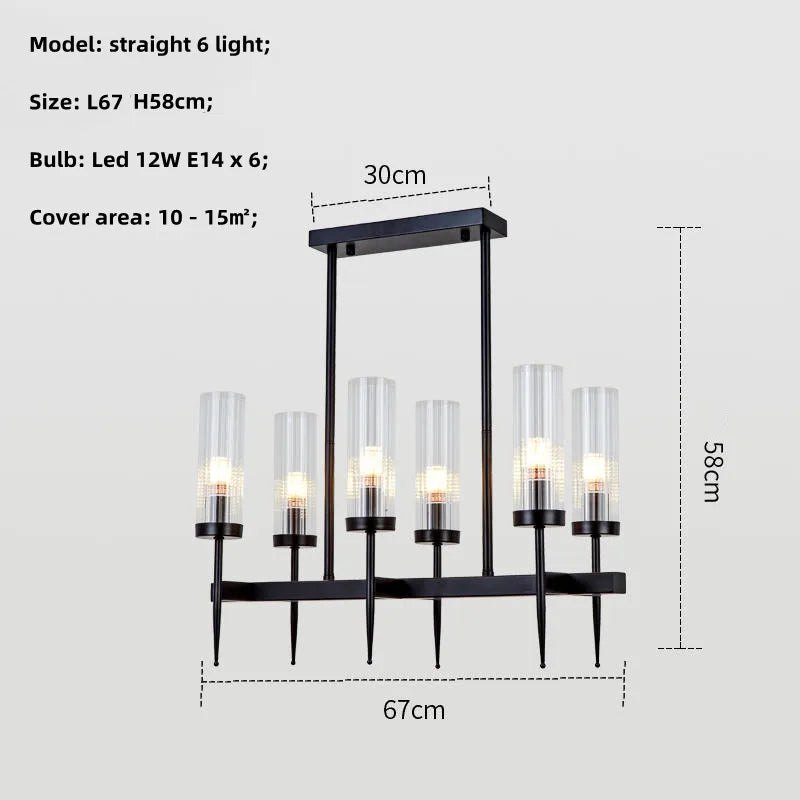 Lustre métal or verre LED