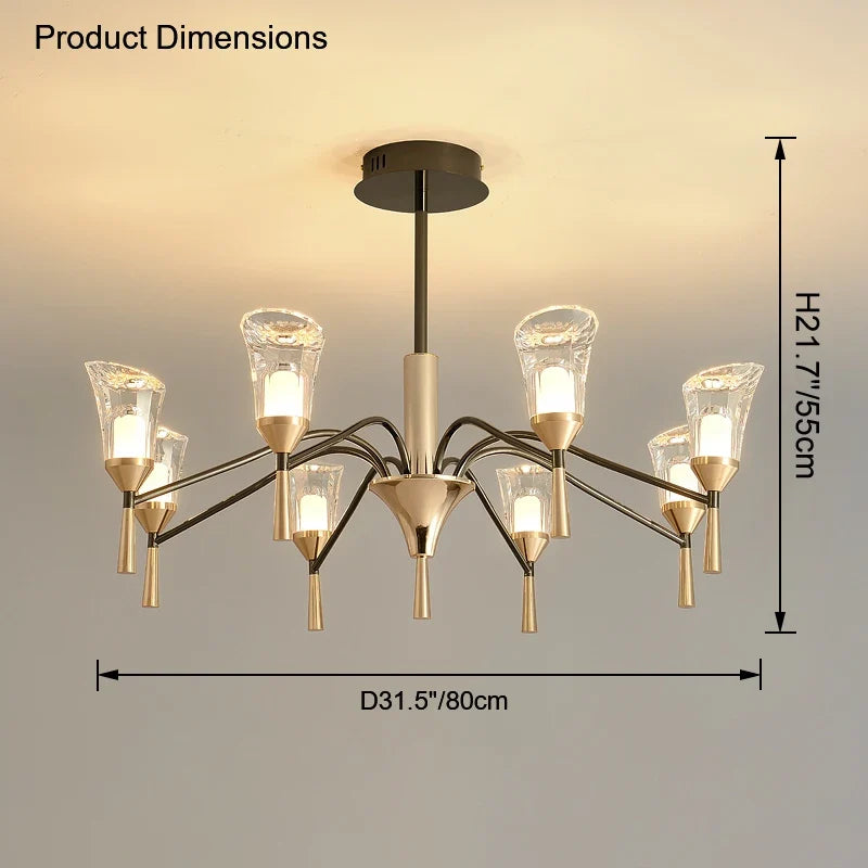 lustre moderne suspendu pour un éclairage élégant intérieur