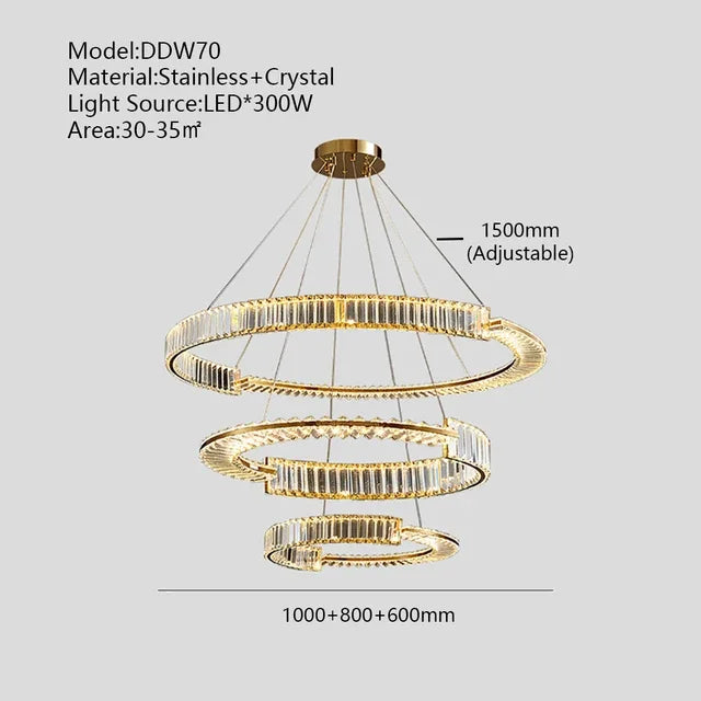 lustre moderne en cristal k9 pour décoration intérieure élégante
