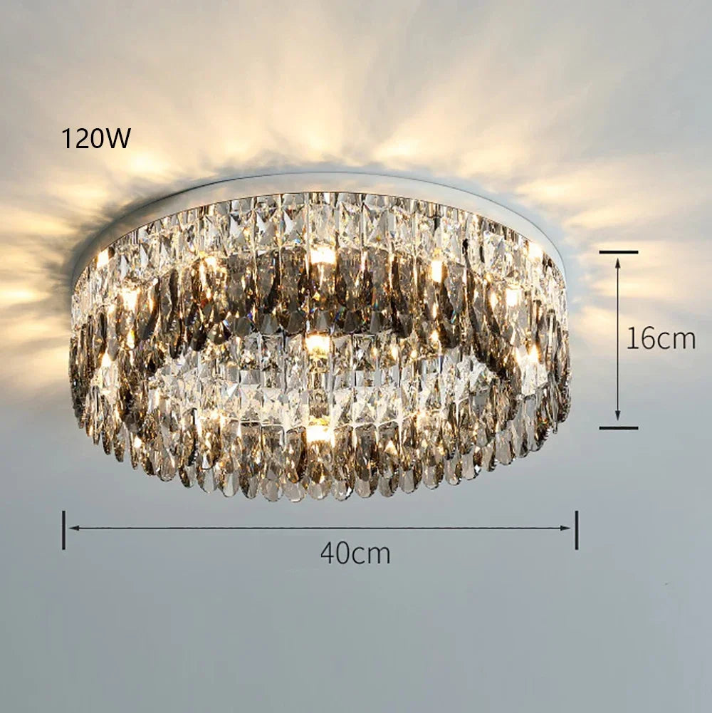 lustre moderne en cristal led design élégant pour décoration intérieure