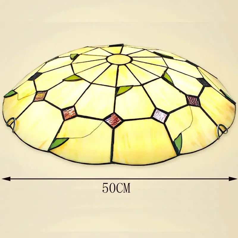 lustre tiffany méditerranéen bohème vitrail pour décoration intérieure
